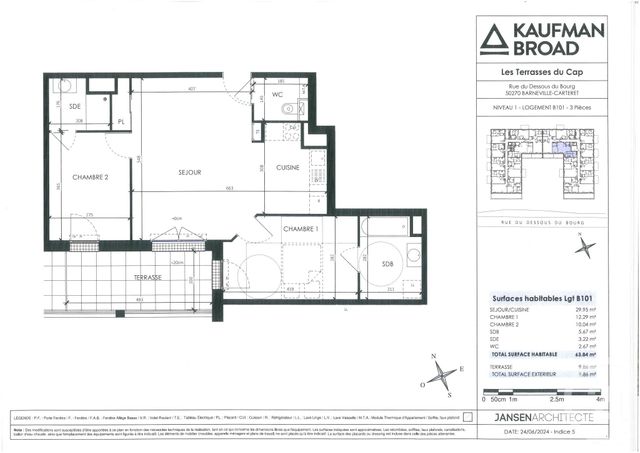 Afficher la photo en grand Appartement F3 à vendre - 3 pièces - 63.84 m2 - BARNEVILLE CARTERET - 50 - BASSE-NORMANDIE - Century 21 Chevet Immobilier